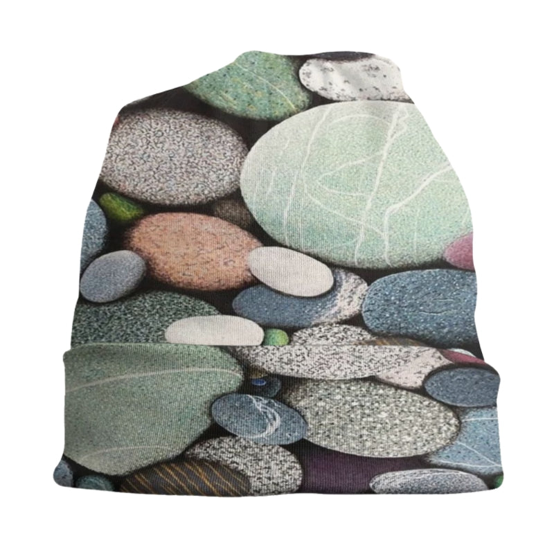 Casual Autumn Beach Colorful Stones Winter Warm Beanies Hat For Men And Women
